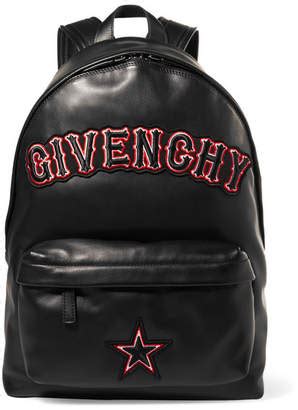 givenchy appliquéd leather backpack|givenchy clothing.